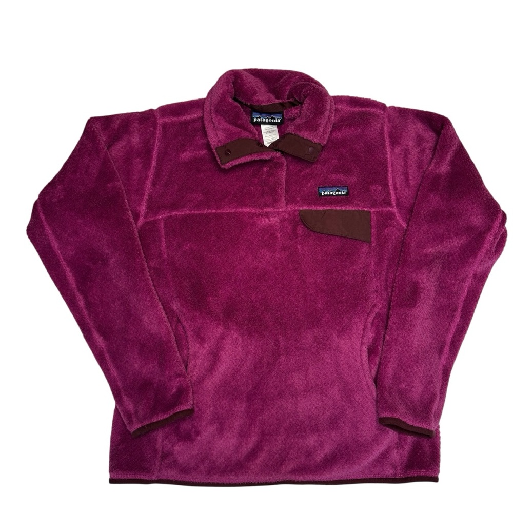Patagonia Women’s Small Half-Snap Re-tool Fleece Pullover Dark Star Pink